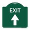 Signmission Designer Series Exit Exit W/ Up Arrow, Green & White Aluminum Sign, 18" H, 18" L, GW-1818-24030 A-DES-GW-1818-24030 - alternate 1